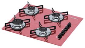 Fogão Cooktop Chamalux 4 Bocas Ultra Chama Rosa 127v/220v