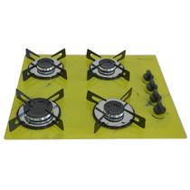 Fogão Cooktop Chapa 4bocas Ultra Chama 127/220v Marm Amarelo - Chamalar
