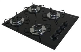 Fogão Cooktop Classic 4 Bocas Ultra Chama Preto