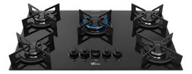 Fogão Cooktop De Embutir 5 Bocas A Gás Chama Rápida Fischer
