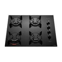 Fogão Cooktop de Embutir para Cozinha 04 Bocas a Gás Atlas Utop Preto Bivolt 110 e 220v