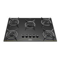 Fogão Cooktop de Embutir para Cozinha 05 Bocas a Gás Realce Preto Bivolt 110 e 220v