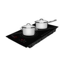 Fogão Cooktop De Indução 2 Bocas Elétrico Eci02ep 220V E Panelas Inox Solar Ø 16cm Pit4 E Pit7 - Eos
