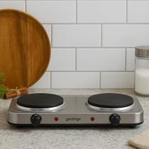 Fogão cooktop elétrico aço inoxidável 2 kW Inox