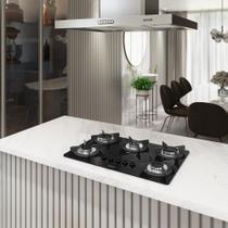 Fogão Cooktop Elétrico com 5 Bocas Mesa em Vidro Safe Nardelli
