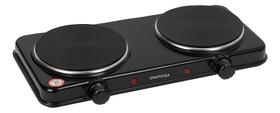 Fogão Cooktop Elétrico Portátil 2 Bocas Preto