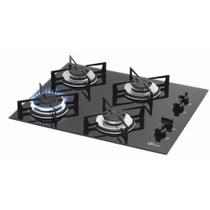 Fogão Cooktop Fischer 4 Bocas Gás Mesa Vidro Preto 1519-5713