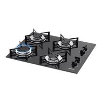 Fogão Cooktop Fischer 4Q Gás Mesa Vidro - Preto Fogão Cooktop Fischer 4Q Gás Mesa Vidro - Preto