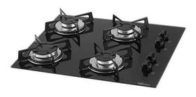 Fogão Cooktop Fischer 4Q Gás Mesa Vidro - Preto