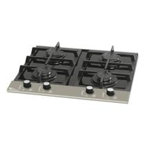 Fogao cooktop fischer 4q platinium gas vidro preto