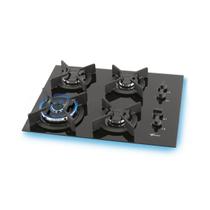 Fogão Cooktop Fischer 4Q TC Infinity Gás Mesa Vidro Preto 26297