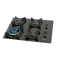 Fogao cooktop fischer 4q tc infinity gas mesa vidro preto