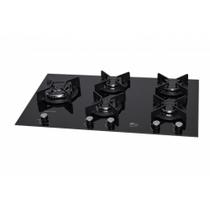 Fogão Cooktop Fischer 5Q Tc Infinity Duo Blaze Gás Mesa Vidro Preto Bivolt
