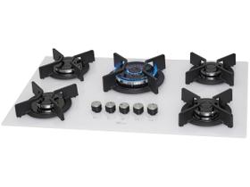 Fogão Cooktop Fischer 5Q TC Infinity Gás Mesa Vidro BRANCO