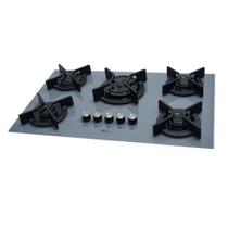 Fogão Cooktop Fischer 5Q TC Infinity Gás Mesa Vidro Eiger Bivolt Fogão Cooktop Fischer 5Q TC Infinity Gás Mesa Vidro Eiger Bivolt