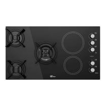 Fogão Cooktop Fischer 5Q Top Gás/Elétrico Mesa Vitrocerâmico 220V
