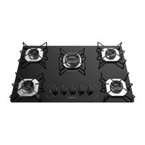 Fogão Cooktop Fogatti Ori 5 Bocas Vidro Preto Bivolt