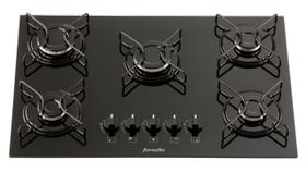 Fogão Cooktop Fornello 5 Bocas Preto A Gás