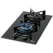 Fogão Cooktop Gás 2Q Fischer Fit Line 27185 Preto Bivolt 127V 220V