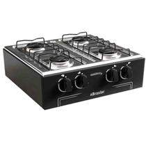 Fogão Cooktop Gás Asiático Jr 4 Bocas Preto Braslar