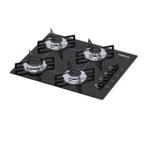 Fogão Cooktop Gás Chamalux 4 Bocas Ultra Chama Preto