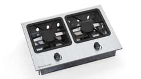 Fogão Cooktop Industrial Aço Inox 2 Bocas Queimador Simples