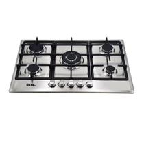 Fogão Cooktop Inox a Gás 5 Bocas Bivolt 1 Dupla Ecg05 - Eos B163916