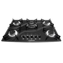 Fogão Cooktop Safanelli Tripla Chama 5 Bocas Preto Bivolt