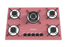 Fogão Cooktop Ultra Chama 5 Bocas Rosa - Chamalux