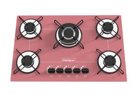 Fogão Cooktop Ultra Chama 5 Bocas Rosa - Chamalux