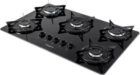 Fogão Cooktop V500x Preto Esmaltado 5 Bocas Bivolt - Fogatti