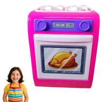 Fogão Cozinha Infantil Gourmet Brinquedo Menina Rosa Oferta
