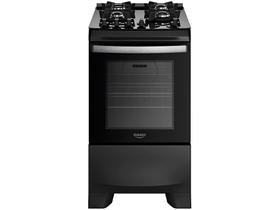 Fogão Dako 4 Bocas com Mesa de Vidro Mega Chama Supreme Glass Preto Bivolt