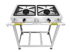 Fogão de 2 bocas ferro fundido alta pressão iron