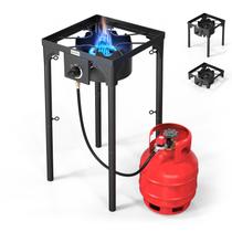 Fogão de acampamento a gás portátil ROVSUN 100.000 BTU com regulador