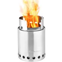 Fogão de acampamento Solo Stove Titan Fogão portátil para mochilar e cozinhar ao ar livre Ótimo fogão de mochila de acampamento de aço inoxidável com design compacto de fogão a lenha - sem necessidade de baterias ou recipientes de combustível líquido