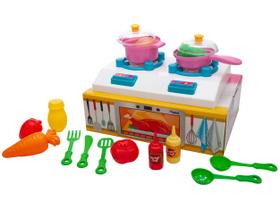Fogão de Brinquedo Fazendo Comidinha 16 Peças Fogão de Brinquedo Fazendo Comidinha 16 Peças