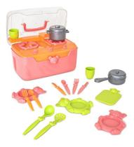Fogão De Brinquedo Maleta Conjunto Cozinha Com Acessórios