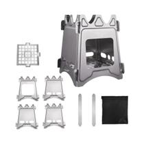 Fogão De Camping Portátil Leve Em Aço Inoxidável Dobrável Para Atividades Ao Ar Livre, Caminhadas, Fogão De Camping Portátil Leve Em Aço Inoxidável Dobrável Para Atividades Ao Ar Livre, Caminhadas,