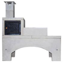 Fogão de Concreto Pré-moldado com 3 Bocas e Forno - 1000035 - ATACADAO LAZER