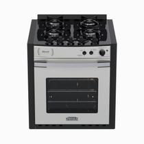 Fogao de Embutir 4 Bocas Venax Gaudi Platinum Vitreo Inox Gas Glp