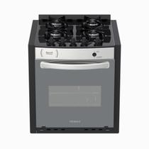 Fogao de Embutir 4 Bocas Venax Gaudi Prisma Vitreo El Inox Gas Glp