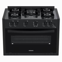 Fogão de Embutir 5 Bocas Picasso Line Preto Fosco Gás GLP Com Forno PCEL560 - Venax 30260 Fogão de Embutir 5 Bocas Picasso Line Preto Fosco Gás GLP Com Forno PCEL560 - Venax 30260
