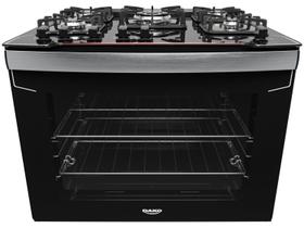 Fogão de Embutir 5 Bocas Preto com Mesa de Vidro Dako Diplomata Bivolt