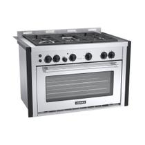 Fogão de Embutir 5 Bocas Temis Inox Gás GLP 220 V Venax