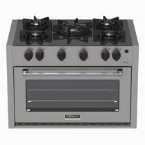 Fogao de Embutir 5 Bocas Venax Gaudi Line Inox Gas Glp