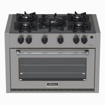 Fogao de Embutir 5 Bocas Venax Gaudi Line Inox Gas Glp