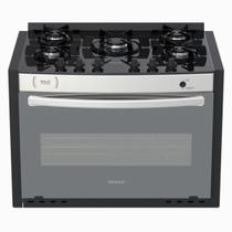 Fogao de Embutir 5 Bocas Venax Gaudi Prisma Vitreo El Inox Gas Glp