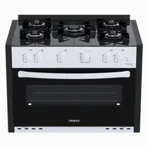 Fogao de Embutir 5 Bocas Venax Picasso Line Branco Gas Glp