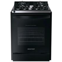 Fogão de Embutir Brastemp 4 Bocas Preto Bivolt BYO4XAEUNA